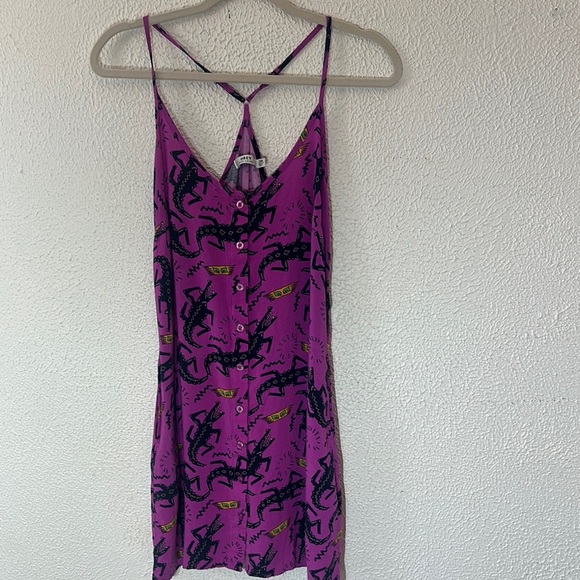 Obey Vibrant Purple Graphic Dress - Picture 1 of 17